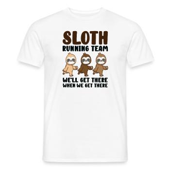 Sloth Running Team We Will Get There When We Get - Men's T-Shirt - white - Front - AI Model Male 178 dark (178cm)