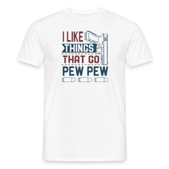 Arme De Tir Pistolet Armes Fusil Revolver - T-shirt homme - blanc - Devant - AI Model Male 178 dark (178cm)