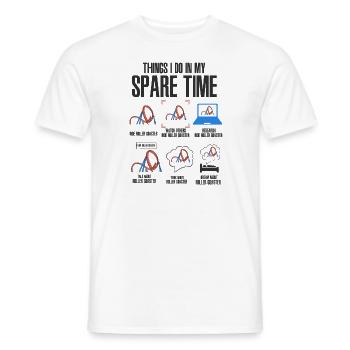 Achterbahn Liebhaber Vergnügungspark Fahrt - Männer T-Shirt - Weiß - Vorne - AI Model Male 178 dark (178cm)
