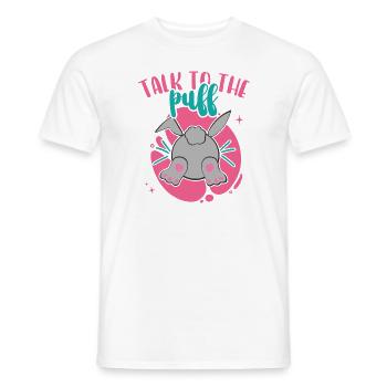 Parlez au lapin de Pâques Puff Easter - T-shirt homme - blanc - Devant - AI Model Male 178 dark (178cm)