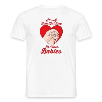 Baby Geburt Hebamme Geburtshilfe Geburtshelferin - Männer T-Shirt - Weiß - Vorne - AI Model Male 178 dark (178cm)