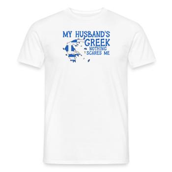Femme Grèce Grec Grec - T-shirt homme - blanc - Devant - AI Model Male 178 dark (178cm)