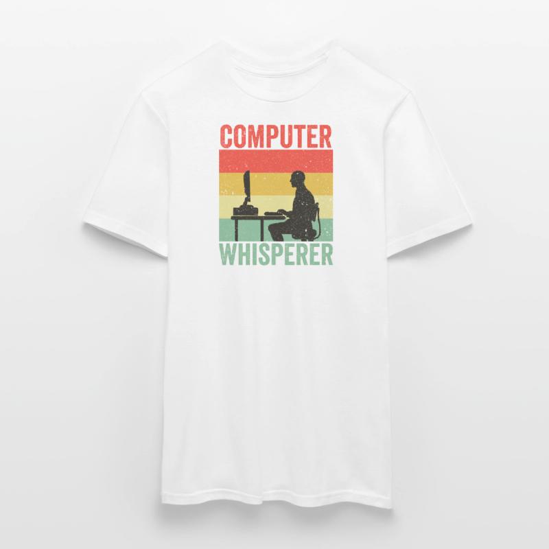 Programmeur de support informatique Computer Whisperer T-shirt Homme