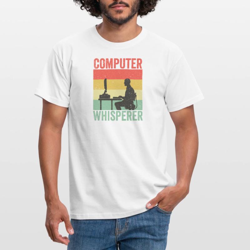 Programmeur de support informatique Computer Whisperer T-shirt Homme