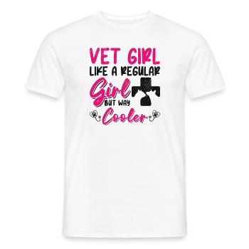 Vet Girl Like A Regular Girl Vet Tech Veterinarian - Men's T-Shirt - white - Front - AI Model Male 178 dark (178cm)