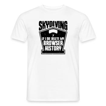 Sensations fortes en parachutisme - T-shirt homme - blanc - Devant - AI Model Male 178 dark (178cm)