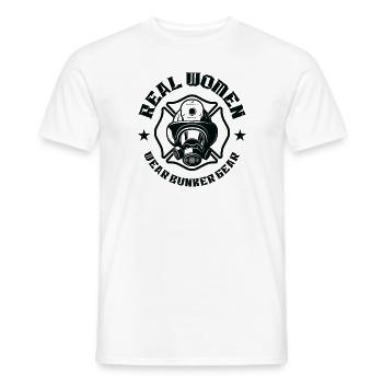 Firefighter Bunker Gear Firewoman Rescue - Men's T-Shirt - white - Front - AI Model Male 178 dark (178cm)
