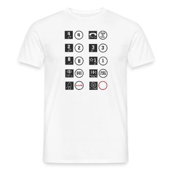 Technicien d’ascenseur Installateur d’ascenseur Technicien en mécatronique - T-shirt homme - blanc - Devant - AI Model Male 178 dark (178cm)