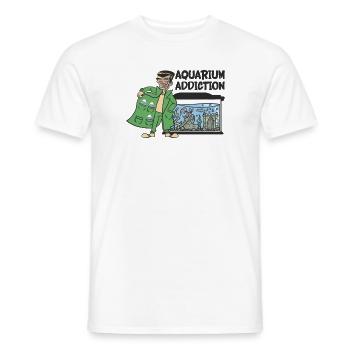Aquarium Addiction Fish Tank Fishkeeping Aquarist - Men's T-Shirt - white - Front - AI Model Male 178 dark (178cm)