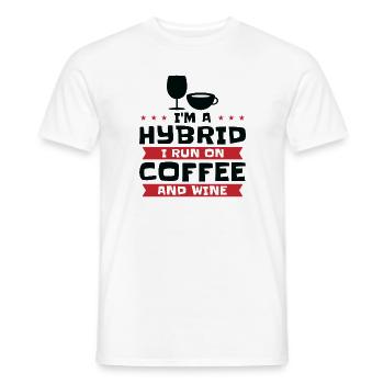 Coffee Wine Hybrid Alcohol Coffee Addict - Men's T-Shirt - white - Front - AI Model Male 178 dark (178cm)