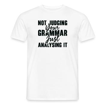 Étudiant professeur de police de grammaire anglaise - T-shirt homme - blanc - Devant - AI Model Male 178 dark (178cm)