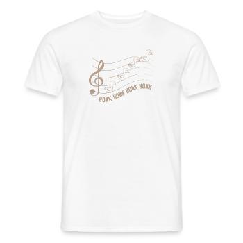 Goose Music Bird Musician Goose Lover - Men's T-Shirt - white - Front - AI Model Male 178 dark (178cm)