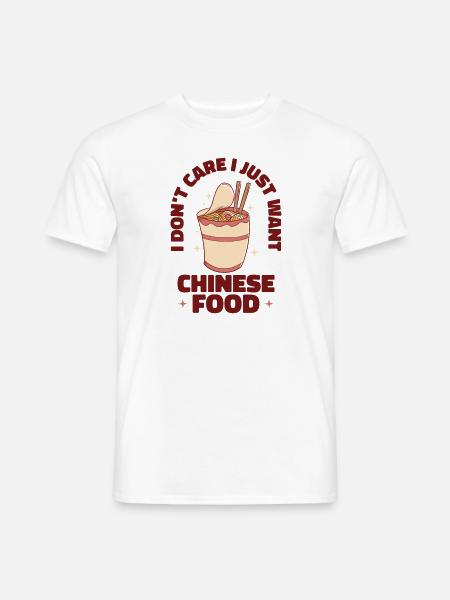 Asiatisch Essen Chinesisch Essen Fan Nudel Foodie - Männer T-Shirt - Weiß