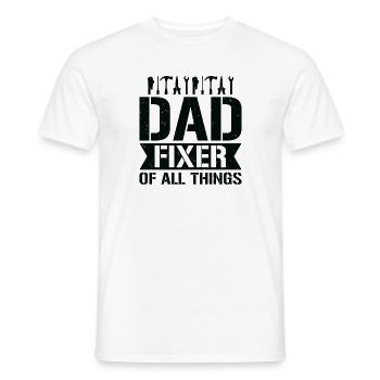 Dad Carpenter Woodworker Woodworking - Men's T-Shirt - white - Front - AI Model Male 178 dark (178cm)