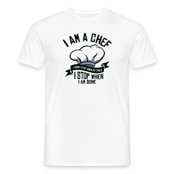 Chef Cuisine Repas Chefs culinaires - T-shirt homme - blanc - Devant - AI Model Male 178 dark (178cm)