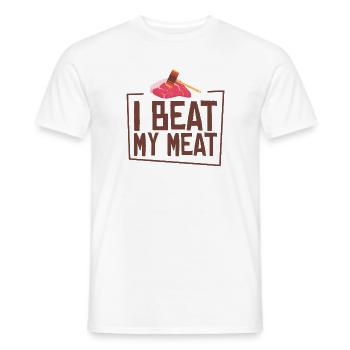 Chefkoch Kulinarisch Fleischliebhaber Kochen - Männer T-Shirt - Weiß - Vorne - AI Model Male 178 dark (178cm)