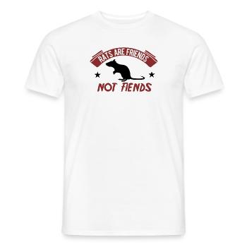 Rats Are Friends Rodent Fiends Rat Owner - Men's T-Shirt - white - Front - AI Model Male 178 dark (178cm)