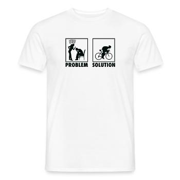 Cycling Cyclist Statement Problem Solution. - Men's T-Shirt - white - Front - AI Model Male 178 dark (178cm)