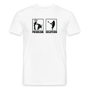 Lacrosse Lacrosse Players Statement Problem - Männer T-Shirt - Weiß - Vorne - AI Model Male 178 dark (178cm)