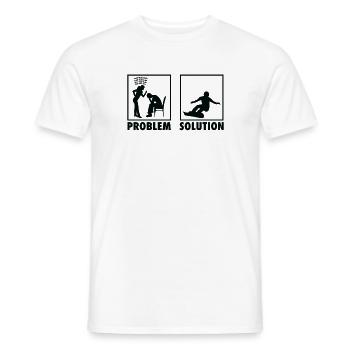 Snowboarding Snowboarder Athletes Statement - Men's T-Shirt - white - Front - AI Model Male 178 dark (178cm)