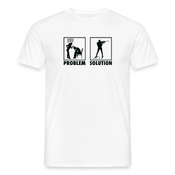 Winter Sports Athletes Statement Problem Solution. - Männer T-Shirt - Weiß - Vorne - AI Model Male 178 dark (178cm)