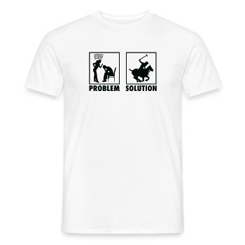 Polo Horseback Game Polo Players Statement - Männer T-Shirt - Weiß - Vorne - AI Model Male 178 dark (178cm)