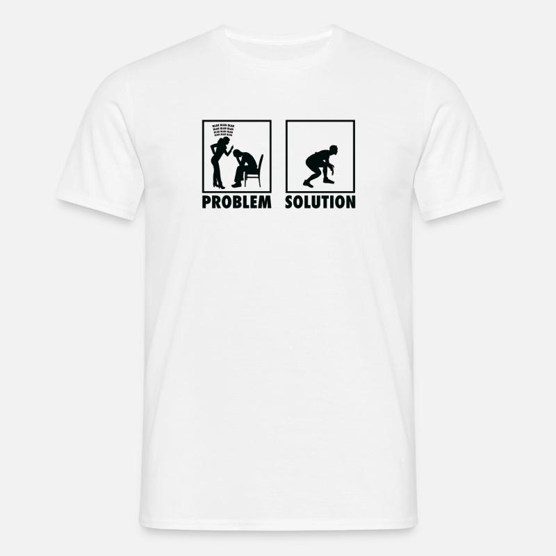Wrestling Wrestlers Statement Problem Solution. - T-shirt Homme - blanc