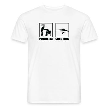 Paragliding Paragliders Statement Problem - Männer T-Shirt - Weiß - Vorne - AI Model Male 178 dark (178cm)