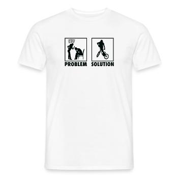 BMX Bikers Statement Problem Solution. - Männer T-Shirt - Weiß - Vorne - AI Model Male 178 dark (178cm)