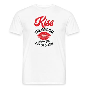 Jour de mariage de célibataire Fate Kisser - T-shirt homme - blanc - Devant - AI Model Male 178 dark (178cm)
