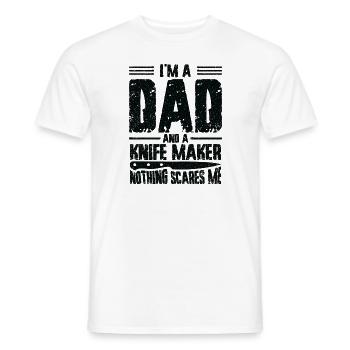 Knifemaking Knife Making Bladesmith Smithing Knife - Men's T-Shirt - white - Front - AI Model Male 178 dark (178cm)