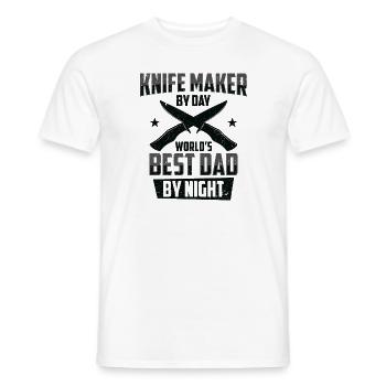 Knifemaking Knife Making Bladesmith Smithing Knife - Men's T-Shirt - white - Front - AI Model Male 178 dark (178cm)