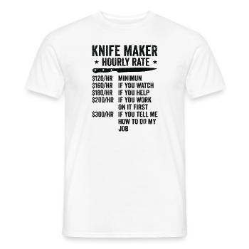 Knifemaking Knife Making Bladesmith Smithing Knife - Men's T-Shirt - white - Front - AI Model Male 178 dark (178cm)