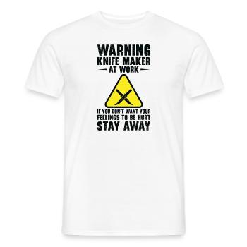 Knifemaking Knife Making Bladesmith Smithing Knife - Men's T-Shirt - white - Front - AI Model Male 178 dark (178cm)