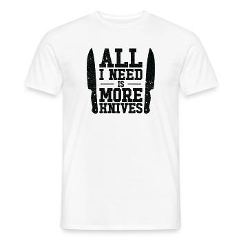 Knifemaking Knife Making Bladesmith Smithing - Men's T-Shirt - white - Front - AI Model Male 178 dark (178cm)