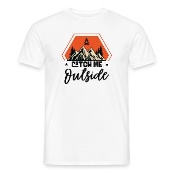 I Love Walking Outside Outdoor Berge Wandern - Männer T-Shirt - Weiß - Vorne - AI Model Male 178 dark (178cm)