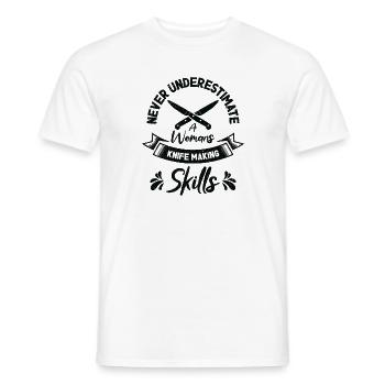 Knifemaking Knife Making Bladesmith Smithing Knife - Men's T-Shirt - white - Front - AI Model Male 178 dark (178cm)