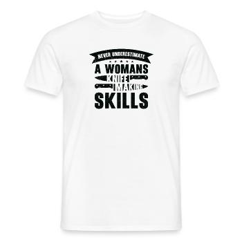 Knifemaking Knife Making Bladesmith Smithing Knife - Men's T-Shirt - white - Front - AI Model Male 178 dark (178cm)