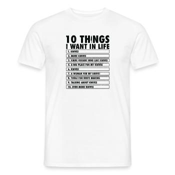 Knifemaking Knife Making Bladesmith Smithing Knife - Men's T-Shirt - white - Front - AI Model Male 178 dark (178cm)