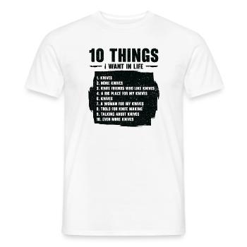 Knifemaking Knife Making Bladesmith Smithing Knife - Men's T-Shirt - white - Front - AI Model Male 178 dark (178cm)