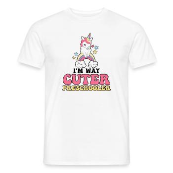 Enfants d’âge préscolaire Retour à l’école Way Cuter pour les filles - T-shirt homme - blanc - Devant - AI Model Male 178 dark (178cm)