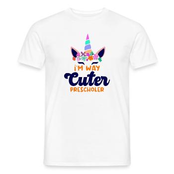 Preschool Kids Back to School Way Cuter for Girls - Men's T-Shirt - white - Front - AI Model Male 178 dark (178cm)