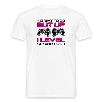 Teens Back to School No Way to Go Up One Level - Männer T-Shirt - Weiß - Vorne - AI Model Male 178 dark (178cm)