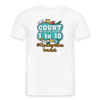 Kids Back To School Count With Me From One To Ten - Men's T-Shirt - white - Front - AI Model Male 178 dark (178cm)
