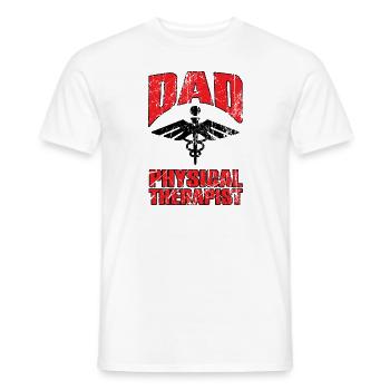 Physical Therapy Dad Therapist Gait Physics PT - Men's T-Shirt - white - Front - AI Model Male 178 dark (178cm)