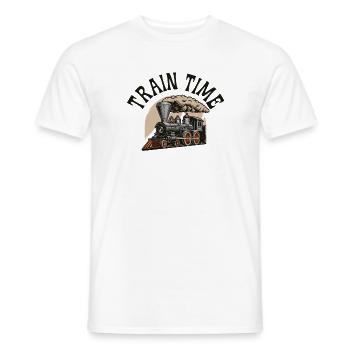 Zugverkehr Lokomotivführer Zugführer - Männer T-Shirt - Weiß - Vorne - AI Model Male 178 dark (178cm)
