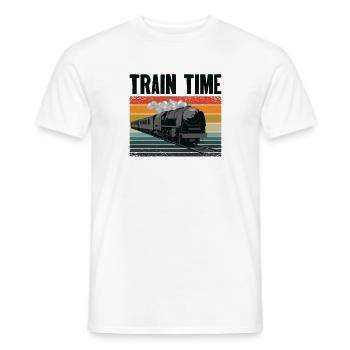 Zugverkehr Lokomotivführer Zugführer - Männer T-Shirt - Weiß - Vorne - AI Model Male 178 dark (178cm)