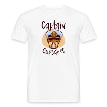 Équipe de boulangerie Capitaine Cupcakes Baker Chef pâtissier - T-shirt homme - blanc - Devant - AI Model Male 178 dark (178cm)