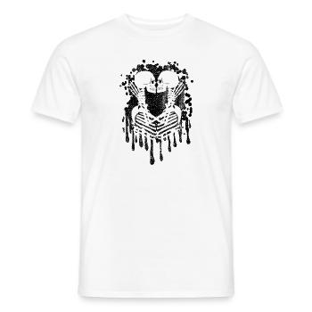 Squelette gothique tombant Amour votre tendre - T-shirt homme - blanc - Devant - AI Model Male 178 dark (178cm)