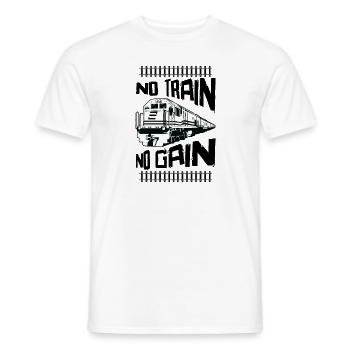 Zugverkehr Lokomotivführer Zugführer - Männer T-Shirt - Weiß - Vorne - AI Model Male 178 dark (178cm)